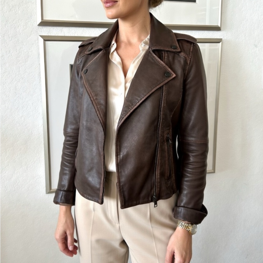 NWT LUCKY Brand Leather Jacket Sz XS (SEE COMMENTS)